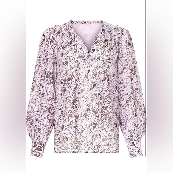 Derek Lam Collective Store RTR Design Collective Floral Tie Neck Top - Picture 4 of 7